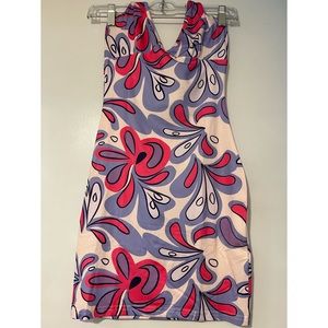 NWNT Floral Print Halter Neck Bodycon Dress XS (2)